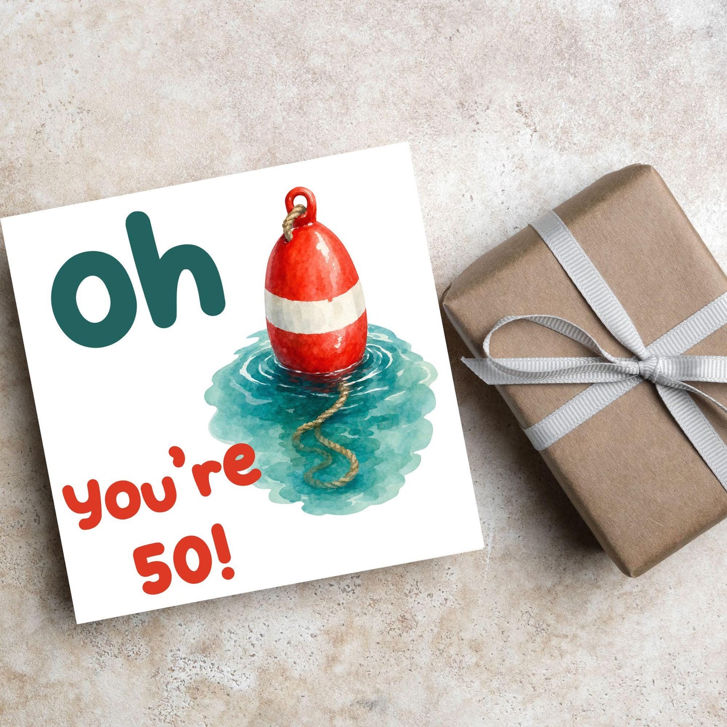 Oh Buoy Custom Age Birthday Card, For Sailors, Personalised Birthday Card, Sea Themed, Nautical