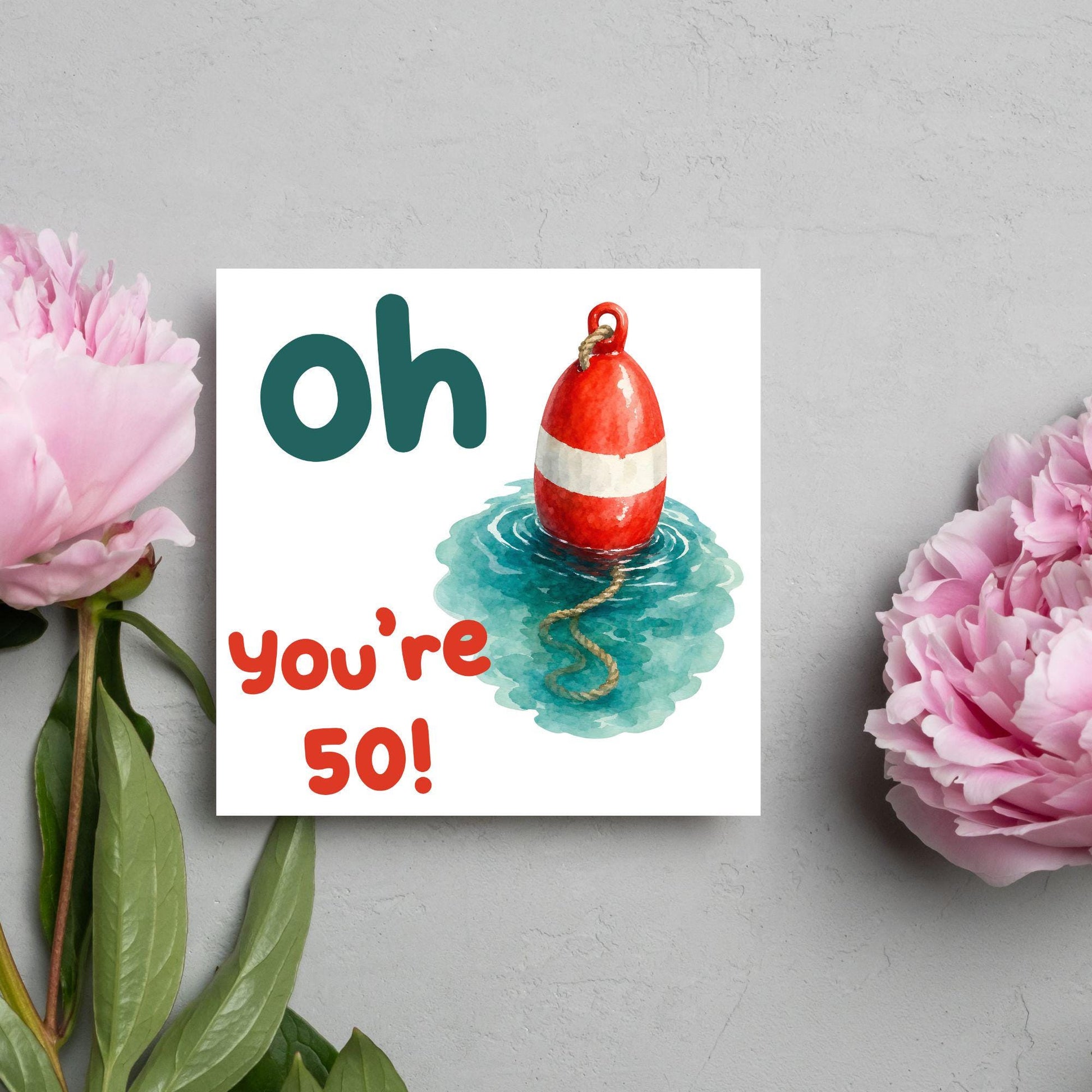 Oh Buoy Custom Age Birthday Card, For Sailors, Personalised Birthday Card, Sea Themed, Nautical