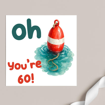 Oh Buoy Custom Age Birthday Card, For Sailors, Personalised Birthday Card, Sea Themed, Nautical