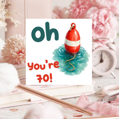 Oh Buoy Custom Age Birthday Card, For Sailors, Personalised Birthday Card, Sea Themed, Nautical