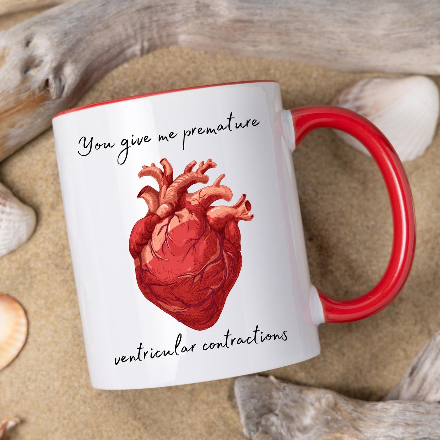 Cute Cardiology Heart Mug for Doctors, Mug for Cardiologist, Anniversary Present for Cardiologist, Doctors Love Mug