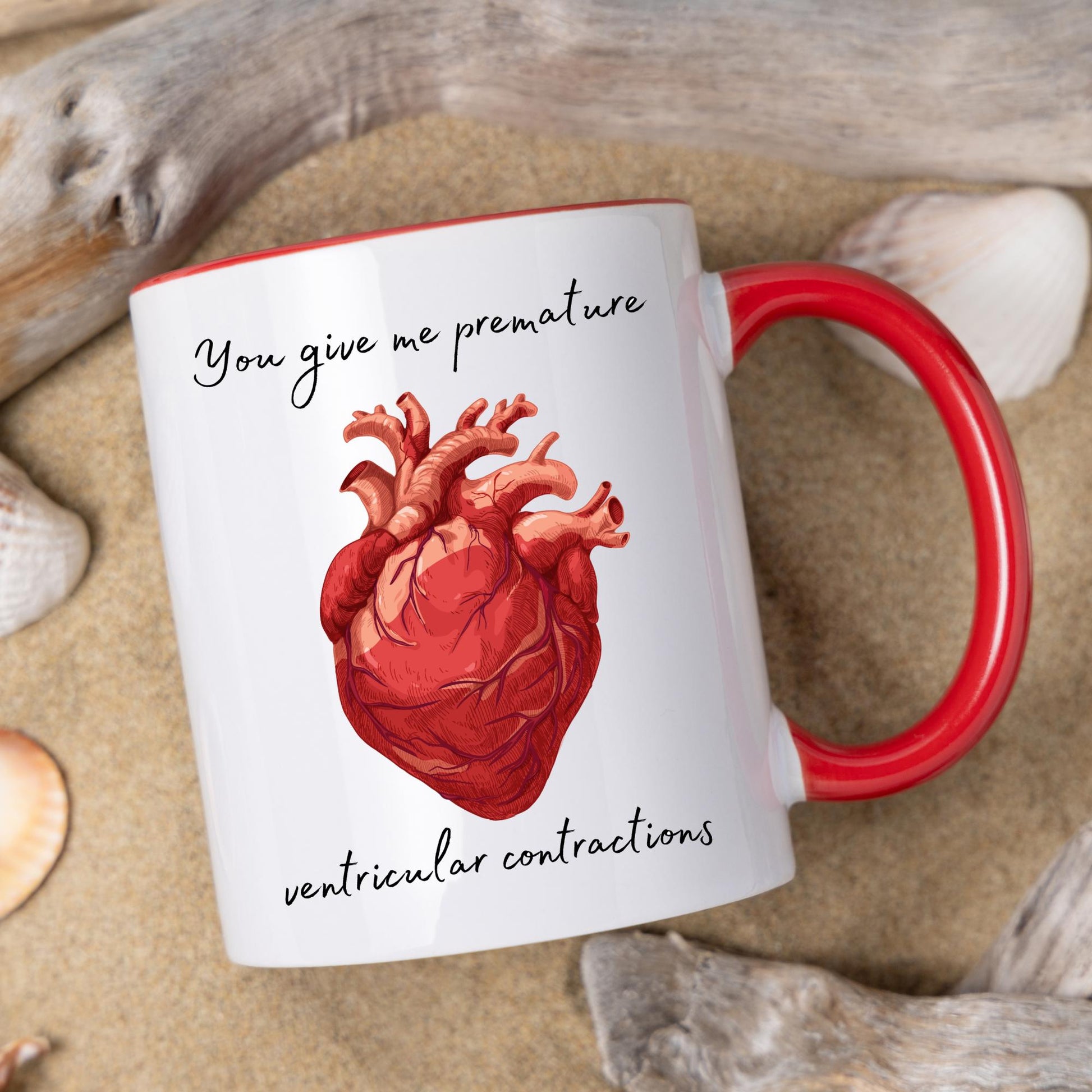 Cute Cardiology Heart Mug for Doctors, Mug for Cardiologist, Anniversary Present for Cardiologist, Doctors Love Mug