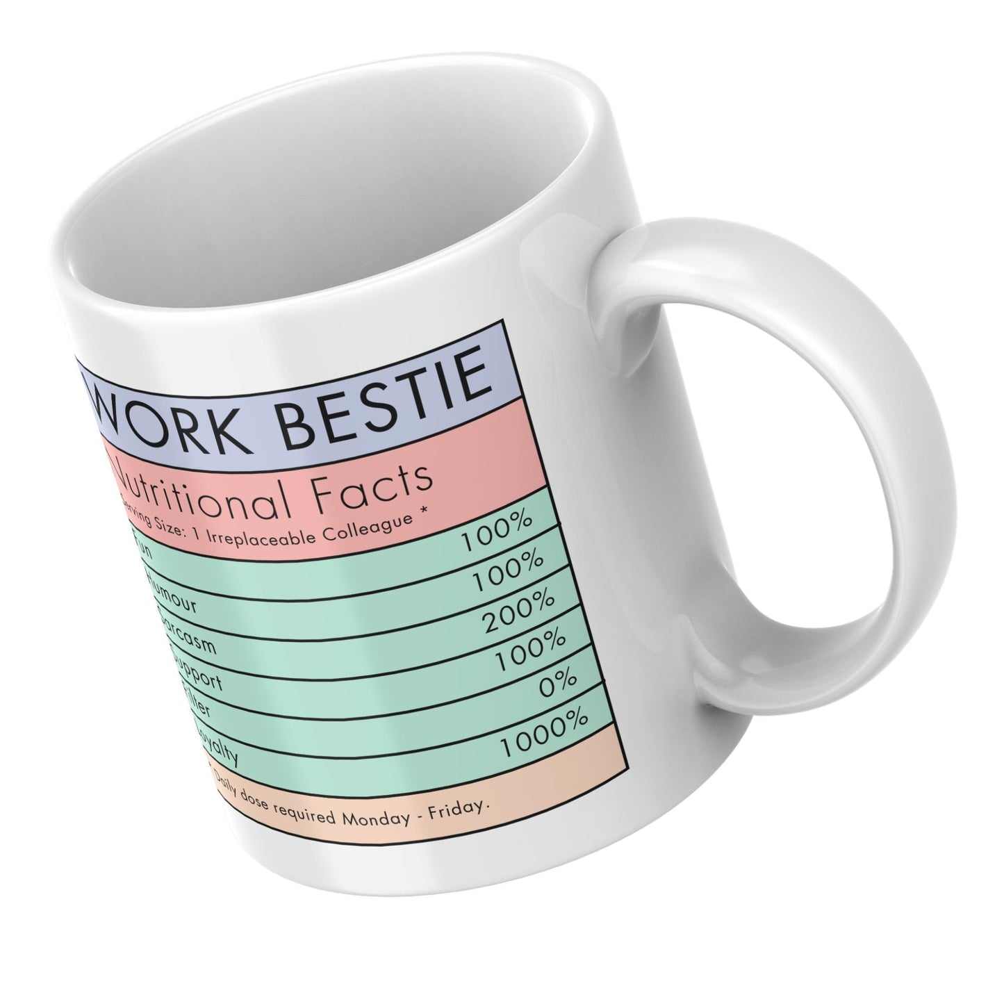 Work BFF Mug, Office Worker Gift, Best Friend Mug - Multi Colour Options
