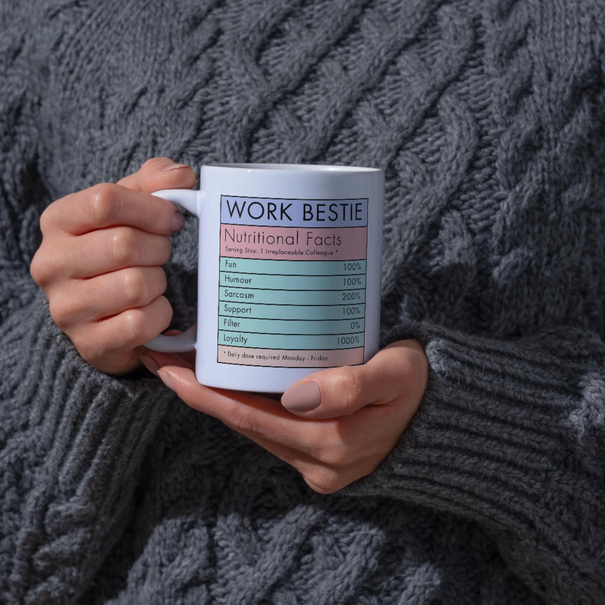 Work BFF Mug, Office Worker Gift, Best Friend Mug - Multi Colour Options