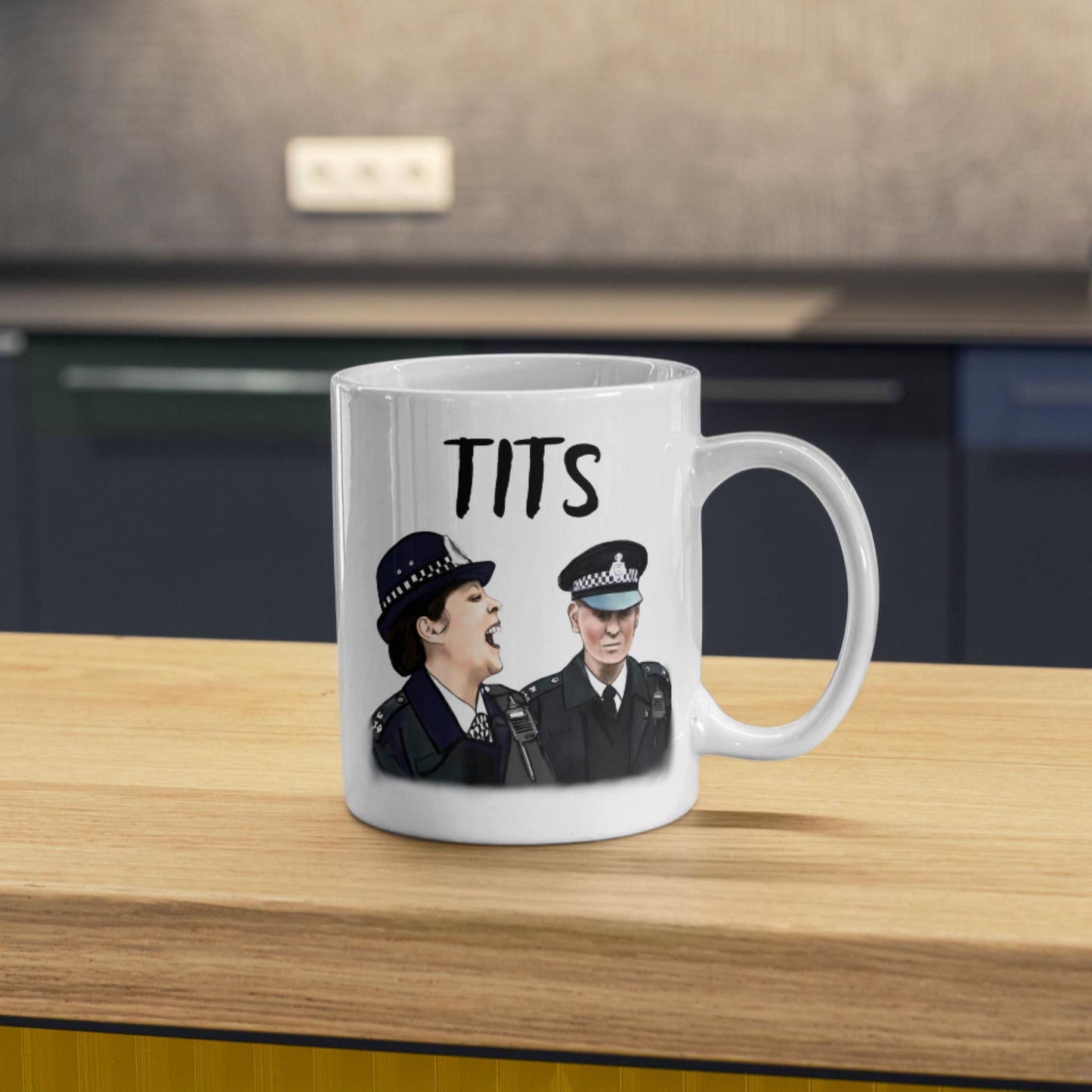 Hot Fuzz Doris Mug, Cornetto trilogy, Hot Fuzz Gift, Funny Movie Mug, Greater Good, Tits - Multi Colour Options