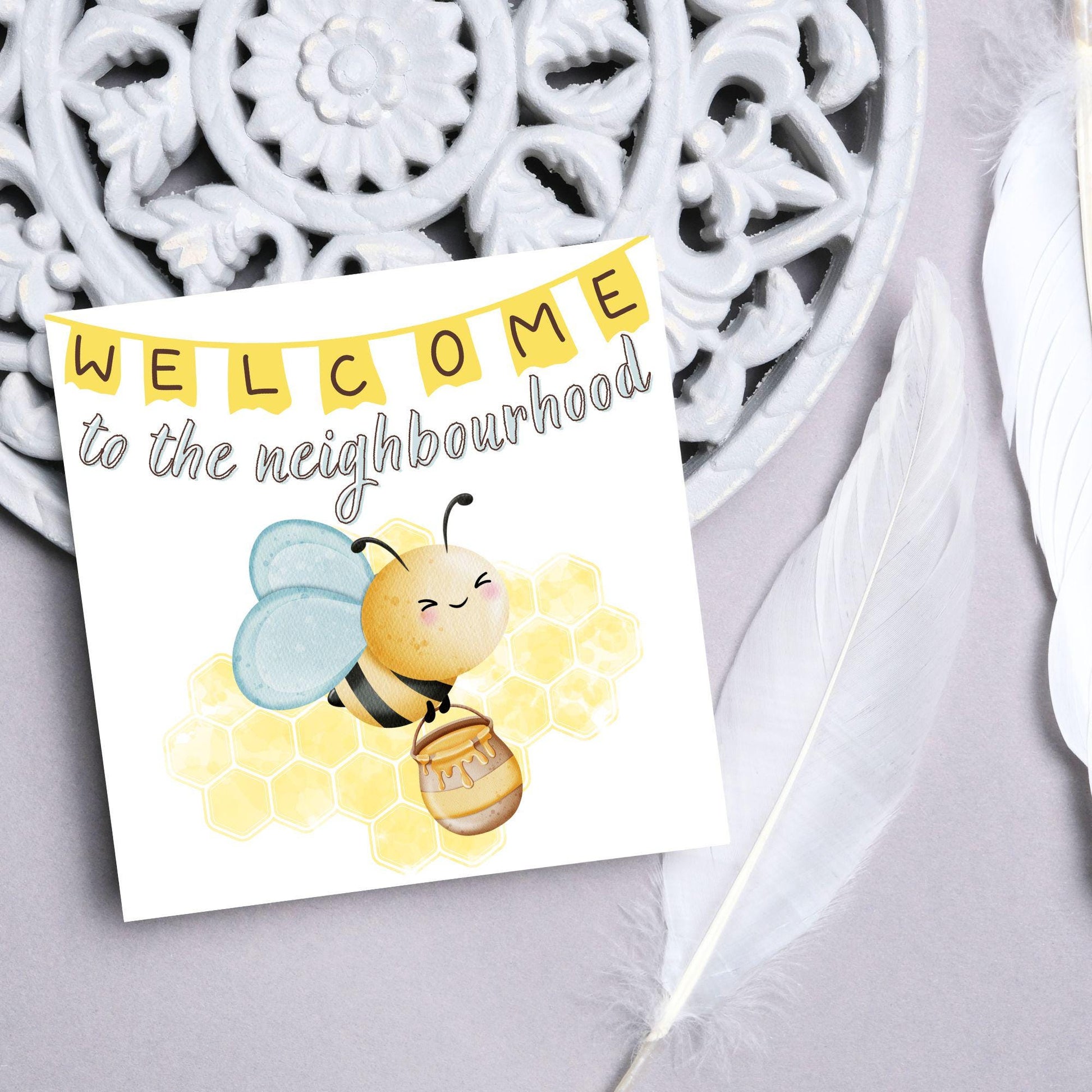 Welcome Neighbour, Moving house Card, Moving in Card, New Neighbour, Introduction Card