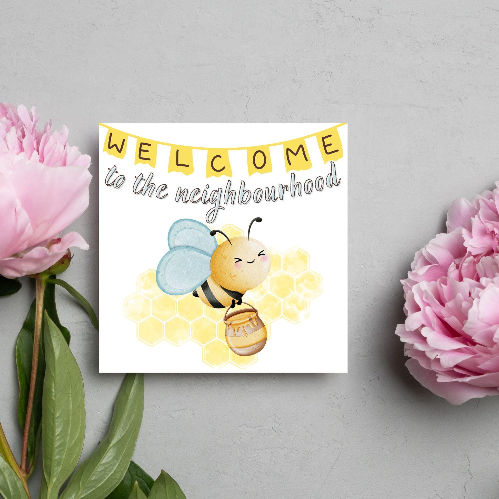 Welcome Neighbour, Moving house Card, Moving in Card, New Neighbour, Introduction Card