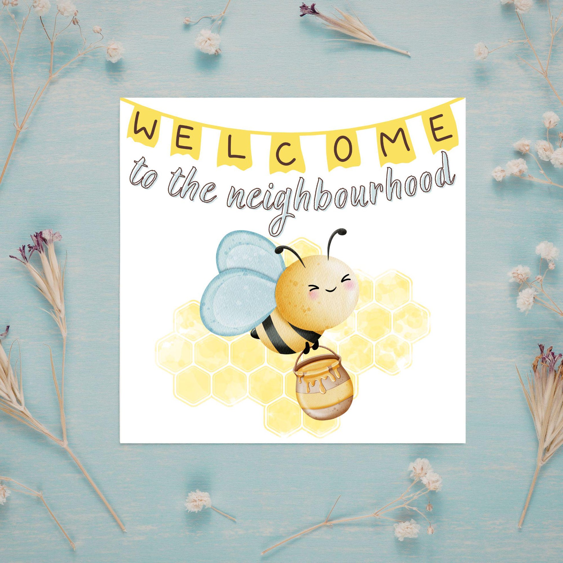Welcome Neighbour, Moving house Card, Moving in Card, New Neighbour, Introduction Card