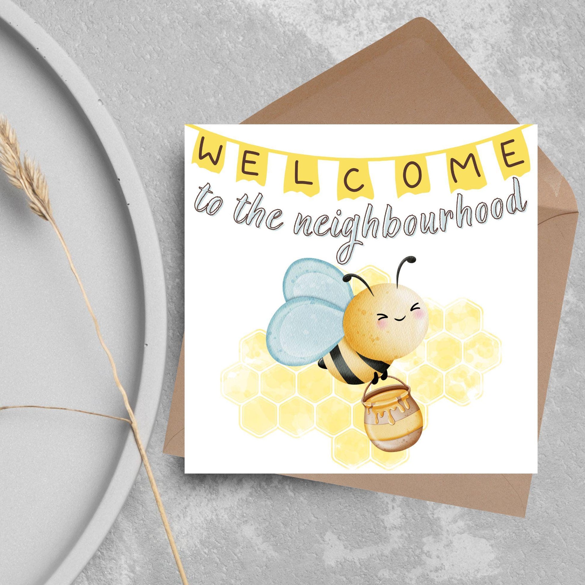 Welcome Neighbour, Moving house Card, Moving in Card, New Neighbour, Introduction Card