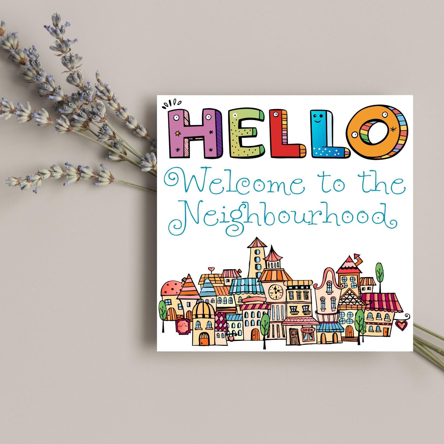 Welcome Neighbour, Moving house Card, Moving in Card, New Neighbour, Introduction Card