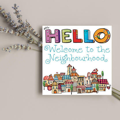Welcome Neighbour, Moving house Card, Moving in Card, New Neighbour, Introduction Card