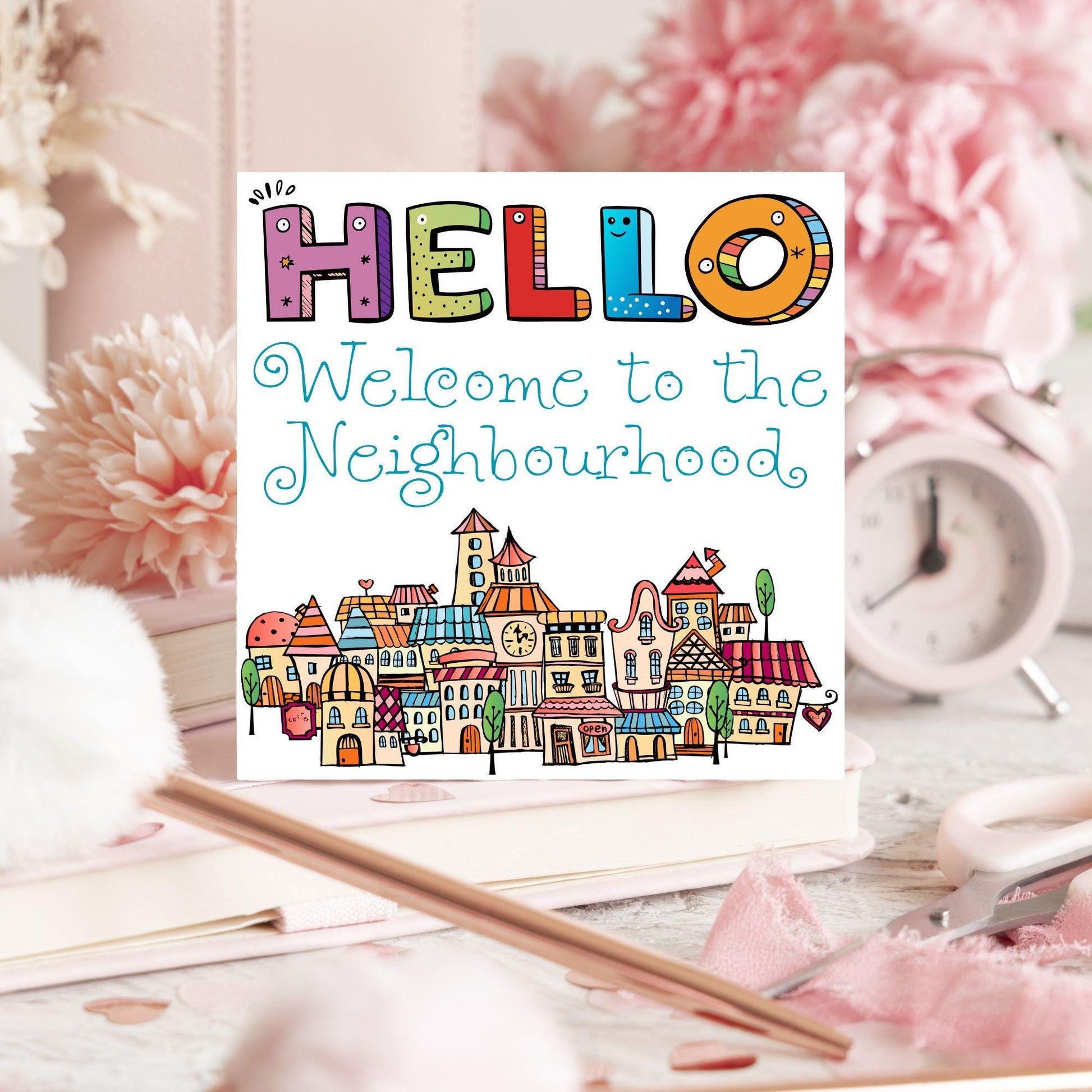 Welcome Neighbour, Moving house Card, Moving in Card, New Neighbour, Introduction Card