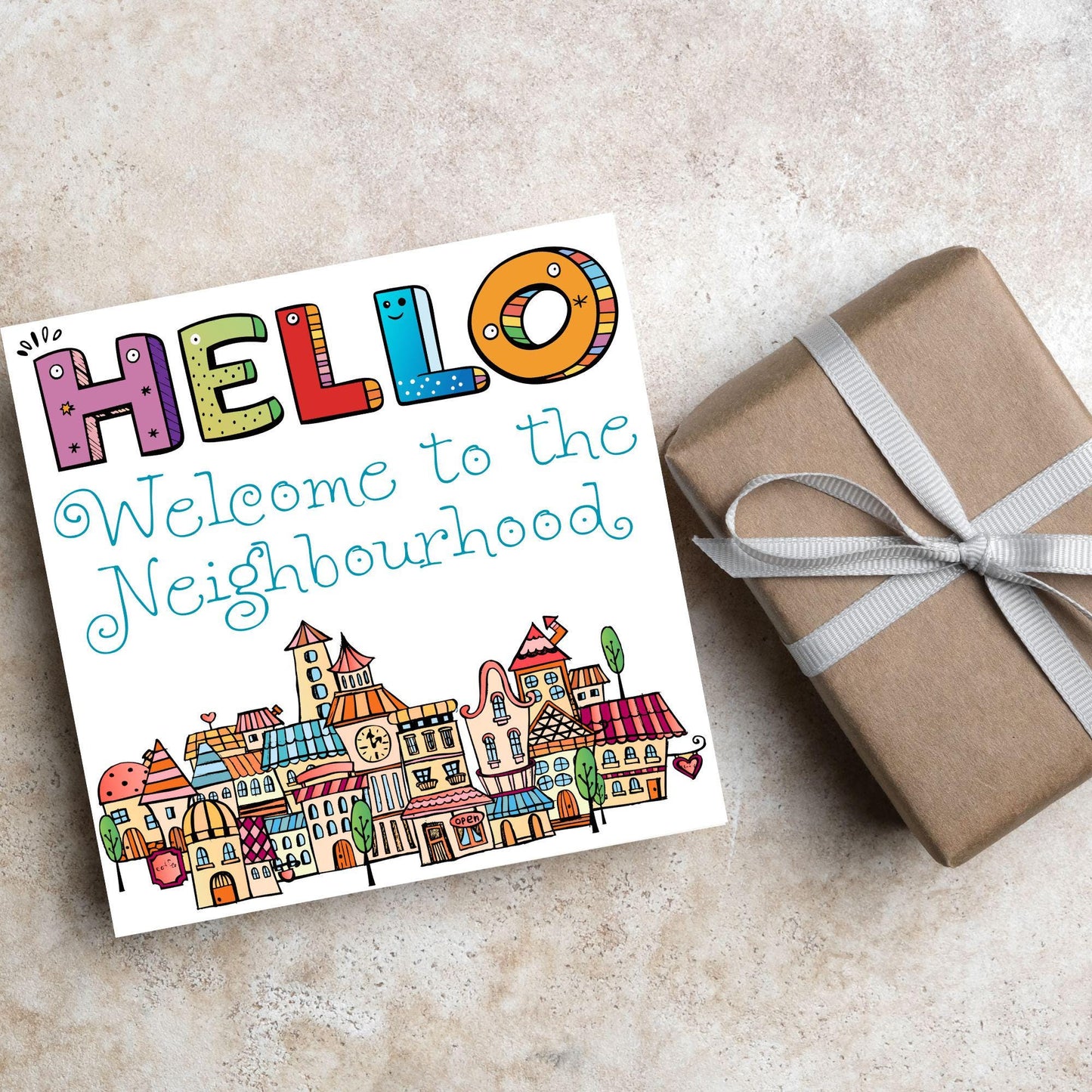 Welcome Neighbour, Moving house Card, Moving in Card, New Neighbour, Introduction Card
