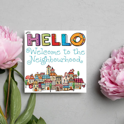 Welcome Neighbour, Moving house Card, Moving in Card, New Neighbour, Introduction Card