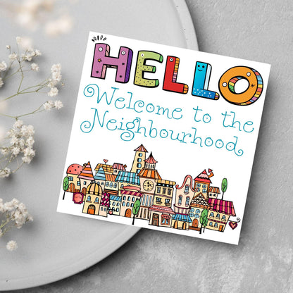 Welcome Neighbour, Moving house Card, Moving in Card, New Neighbour, Introduction Card