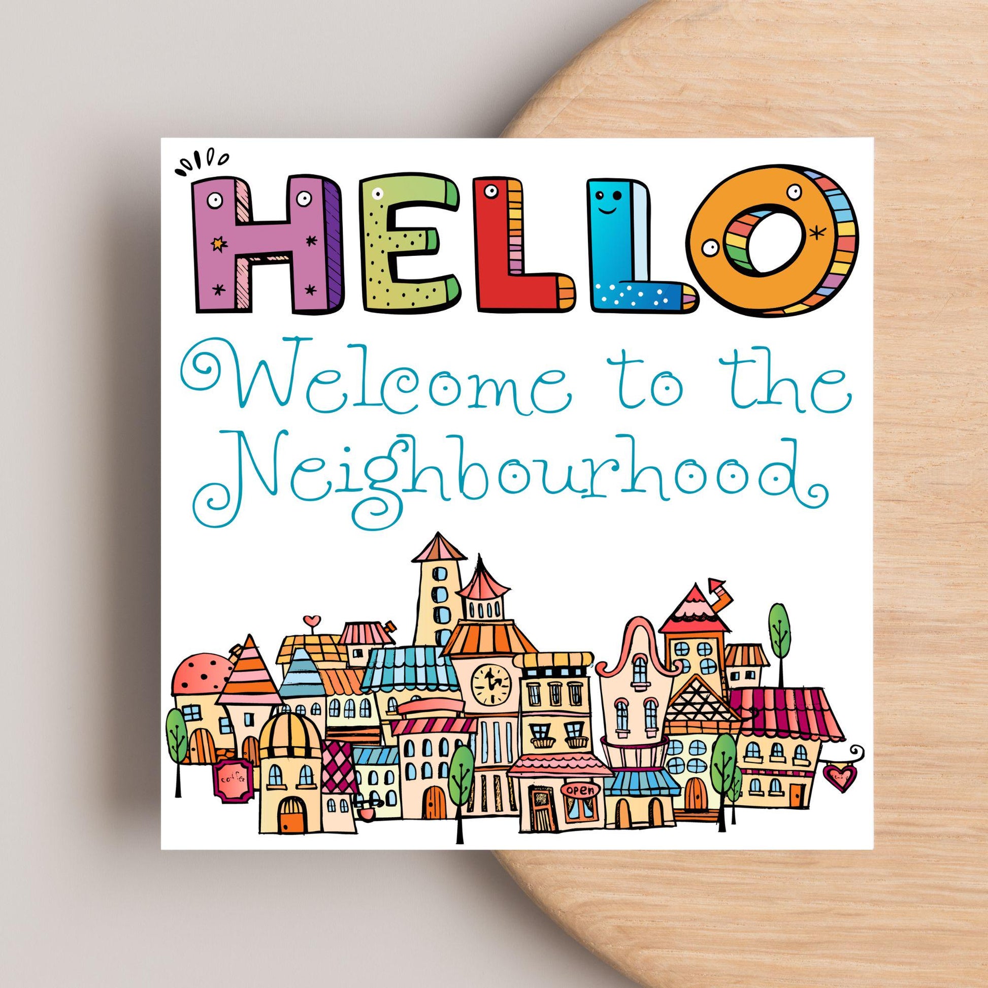 Welcome Neighbour, Moving house Card, Moving in Card, New Neighbour, Introduction Card
