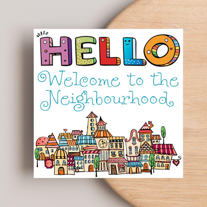 Welcome Neighbour, Moving house Card, Moving in Card, New Neighbour, Introduction Card