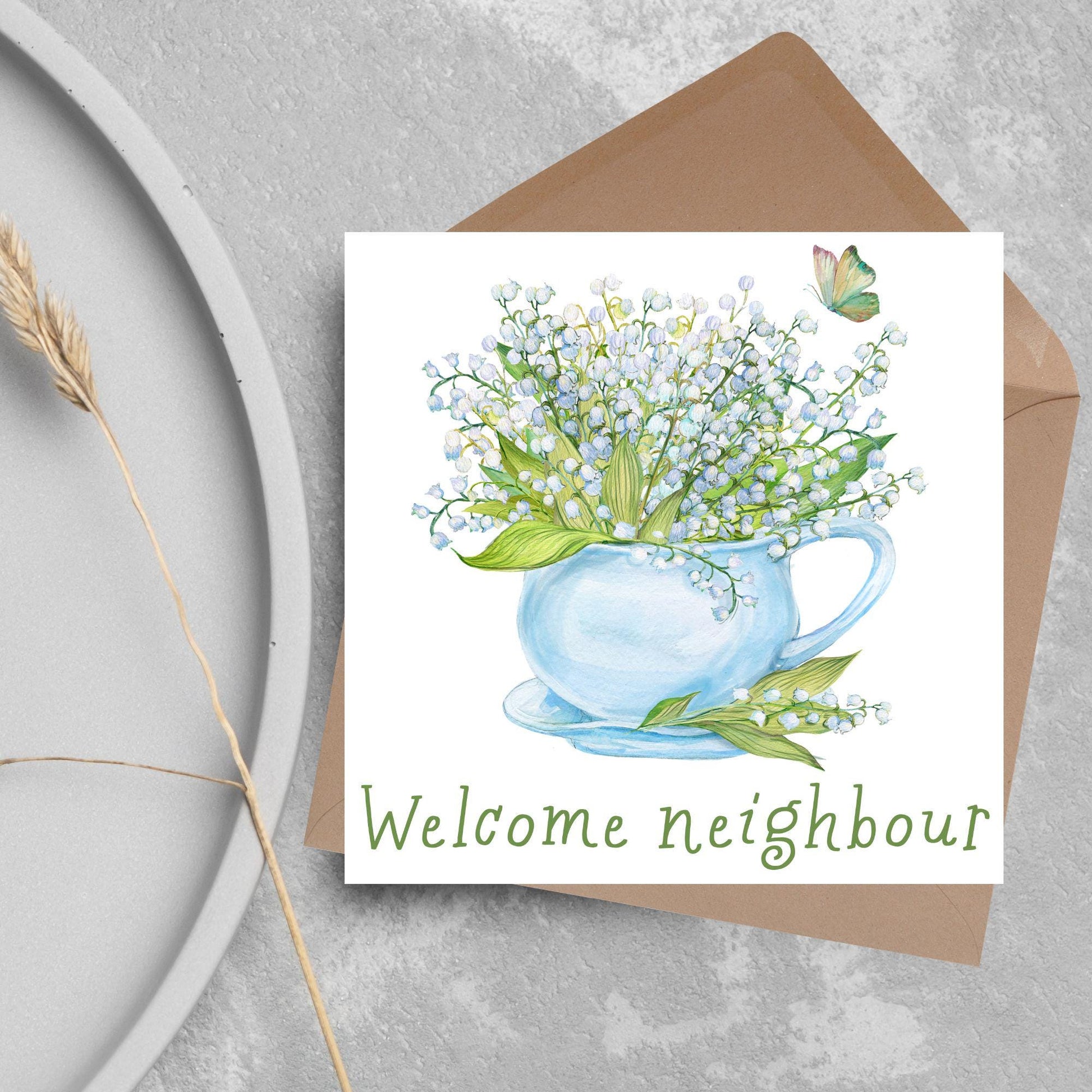 Welcome Neighbour, Moving house Card, Moving in Card, New Neighbour, Introduction Card