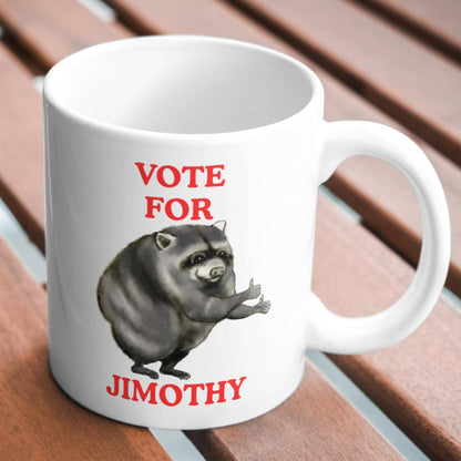 Jimothy Raccoon Mug, Seattle Viral Raccoon, Funny Meme Mug, Choice of Colours
