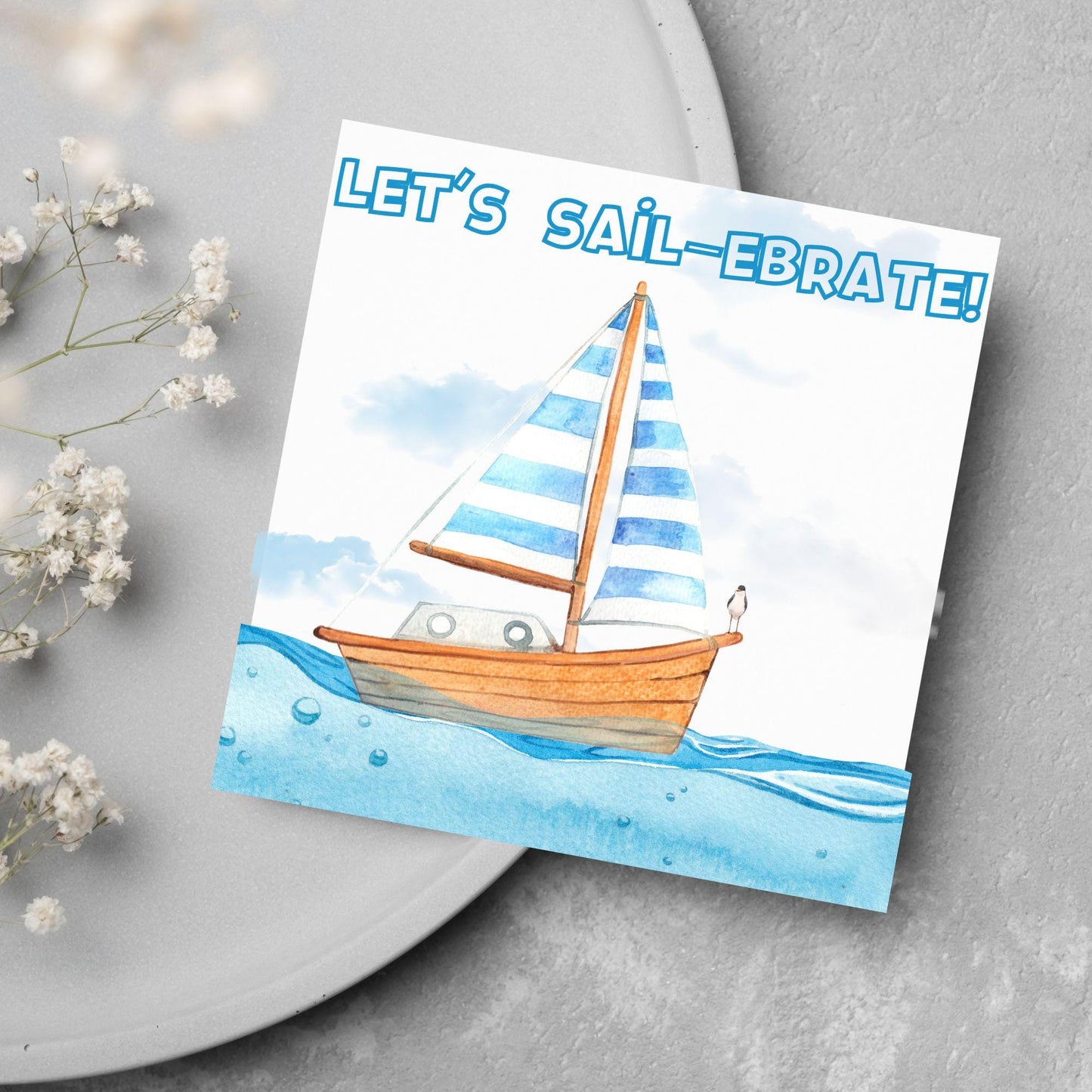 Sailing Birthday Card, For Sailors, Celebration Card, Sail Boat Card, Retirement Card, Sea Themed, Nautical