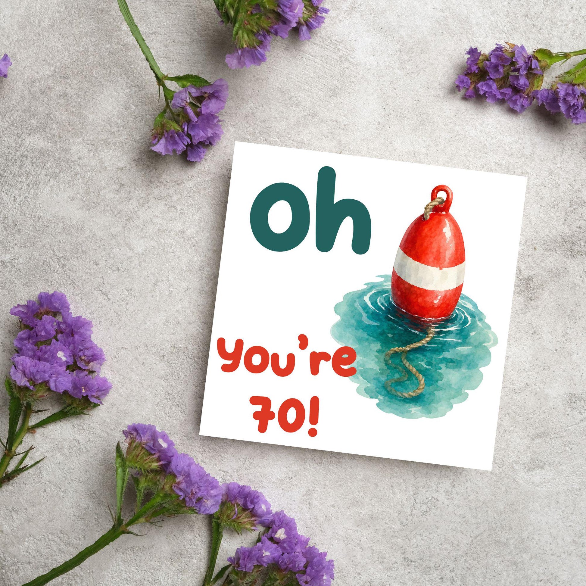 Oh Buoy Custom Age Birthday Card, For Sailors, Personalised Birthday Card, Sea Themed, Nautical