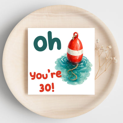 Oh Buoy Custom Age Birthday Card, For Sailors, Personalised Birthday Card, Sea Themed, Nautical