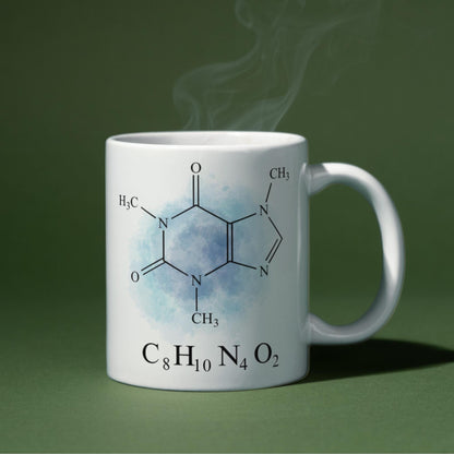 Caffeine Formula Mug, Chemistry Gift, Multi Colour Options, Science Mug
