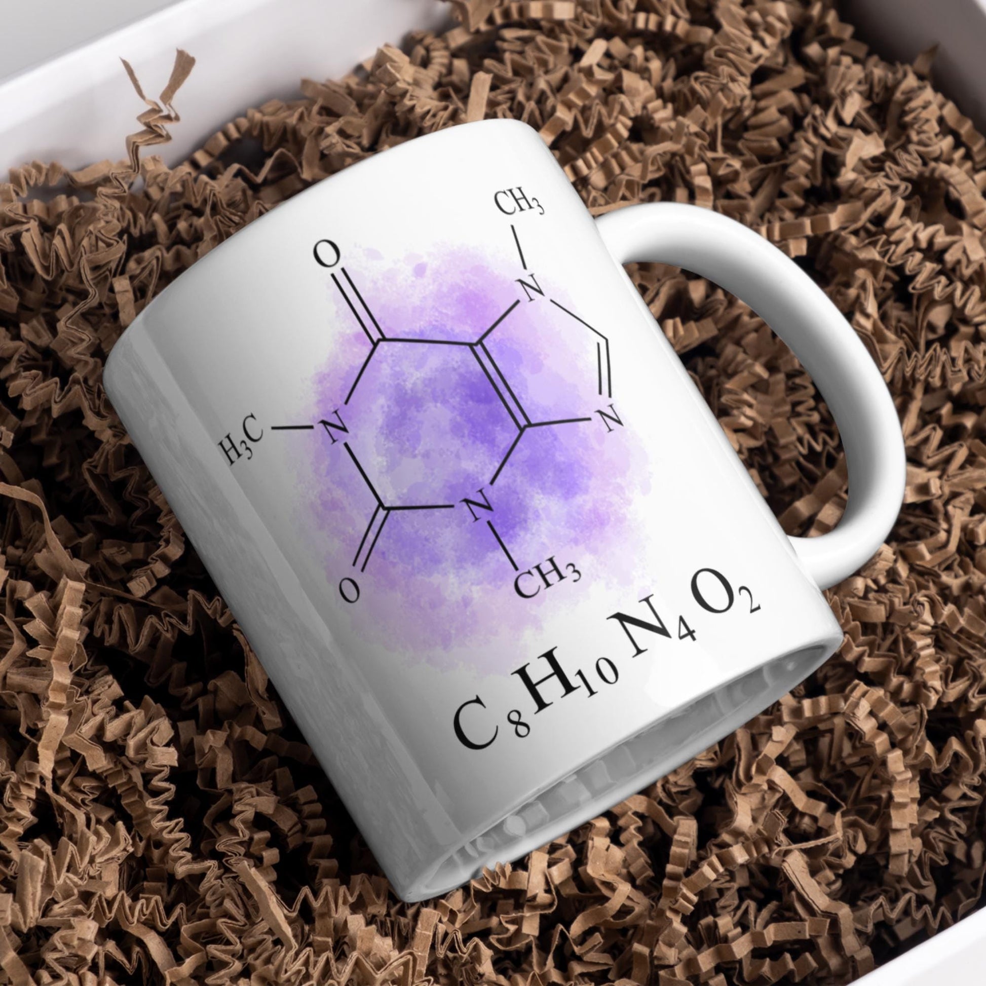 Caffeine Formula Mug, Chemistry Gift, Multi Colour Options, Science Mug