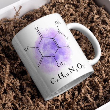 Caffeine Formula Mug, Chemistry Gift, Multi Colour Options, Science Mug
