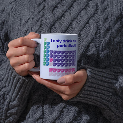 Personalised Periodic Table Mug, Chemistry Gift, Multi Colour Options, Science Mug