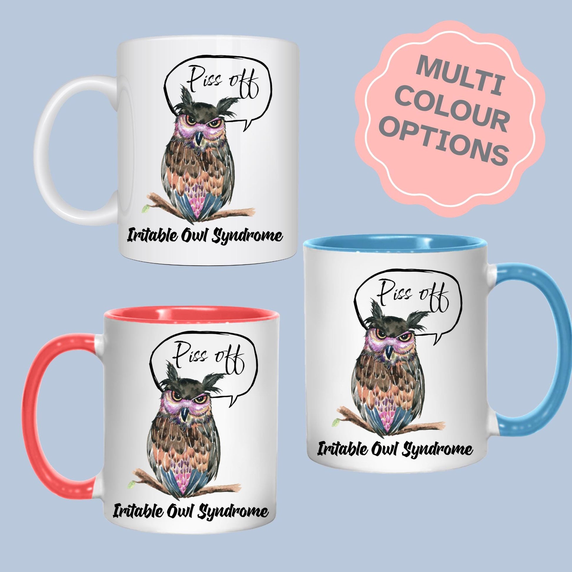 Owl Mug, Funny Coffee Cup, Great Gift For Owl Lovers, Irritable Owl, Rude Mug