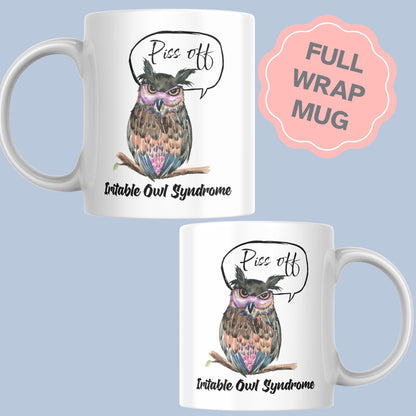 Owl Mug, Funny Coffee Cup, Great Gift For Owl Lovers, Irritable Owl, Rude Mug