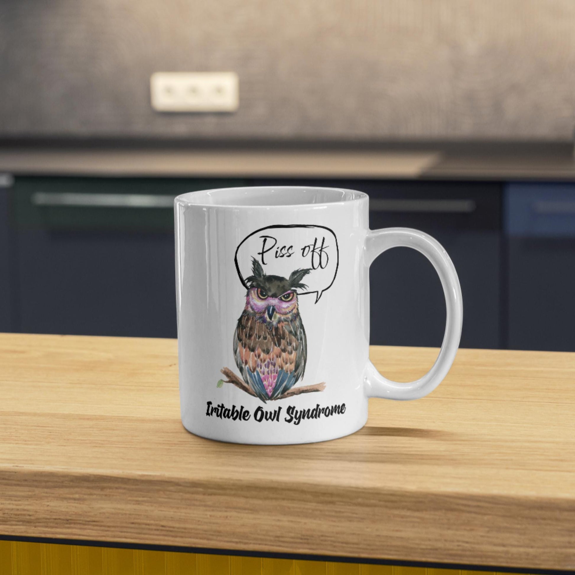 Owl Mug, Funny Coffee Cup, Great Gift For Owl Lovers, Irritable Owl, Rude Mug