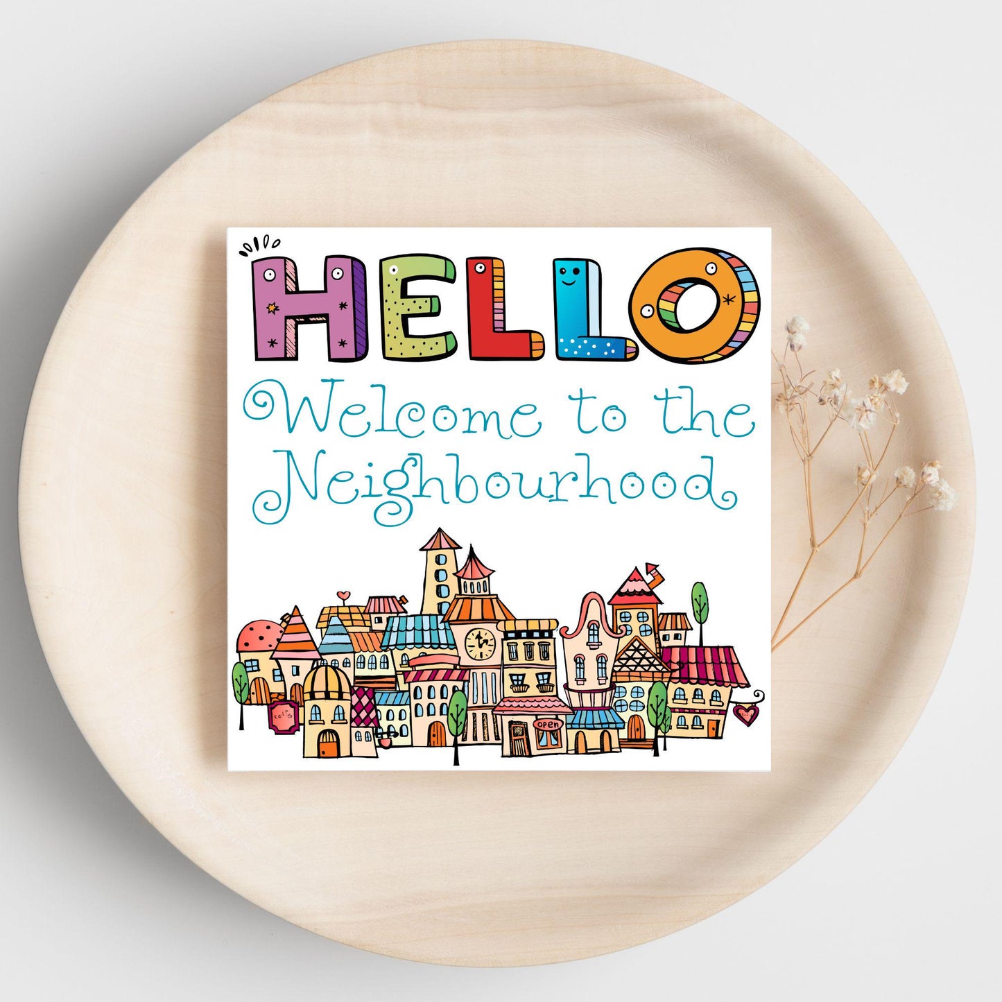 Welcome Neighbour, Moving house Card, Moving in Card, New Neighbour, Introduction Card