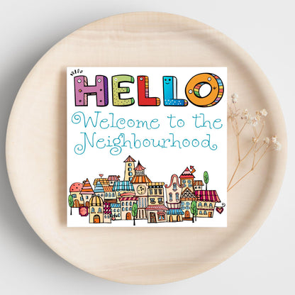 Welcome Neighbour, Moving house Card, Moving in Card, New Neighbour, Introduction Card