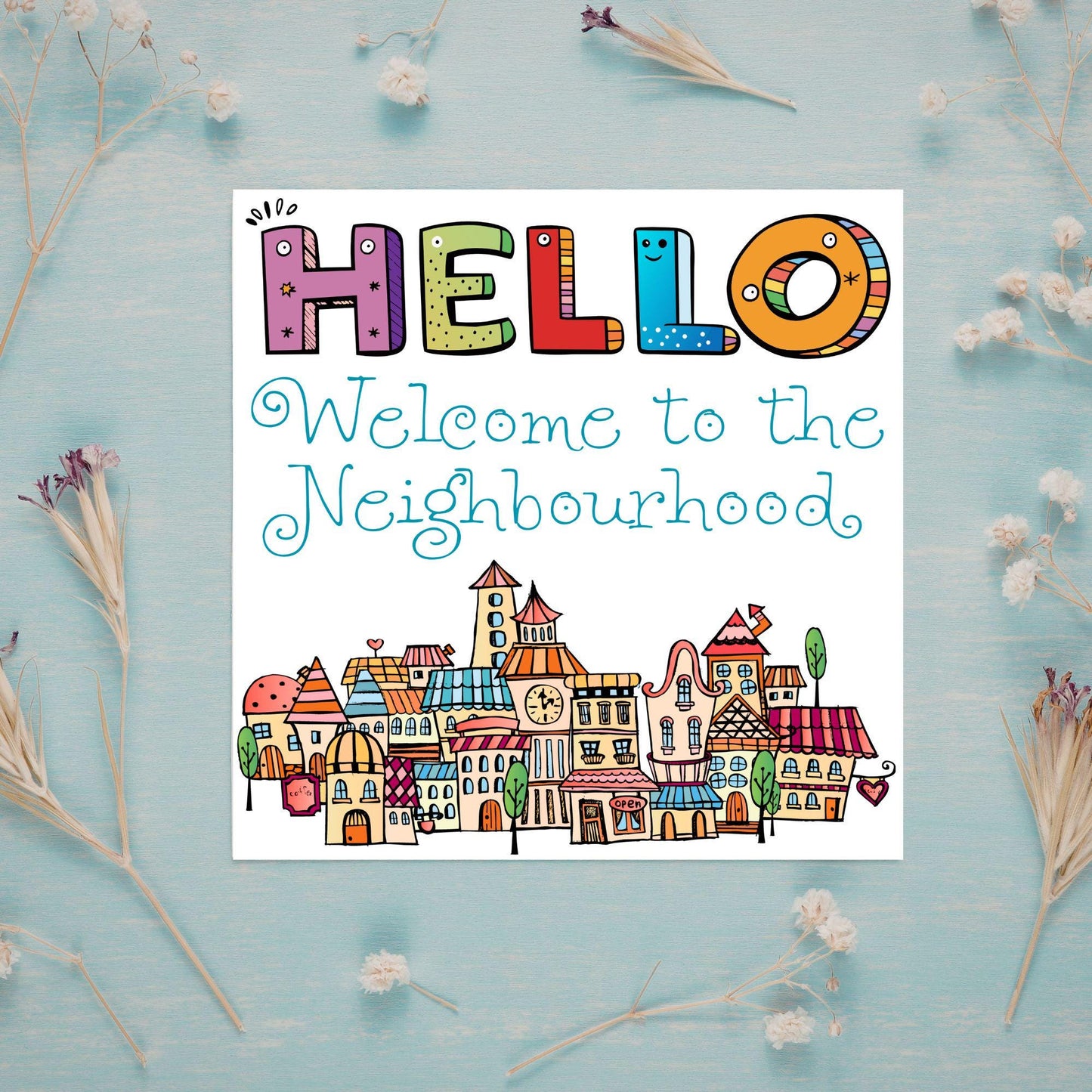 Welcome Neighbour, Moving house Card, Moving in Card, New Neighbour, Introduction Card
