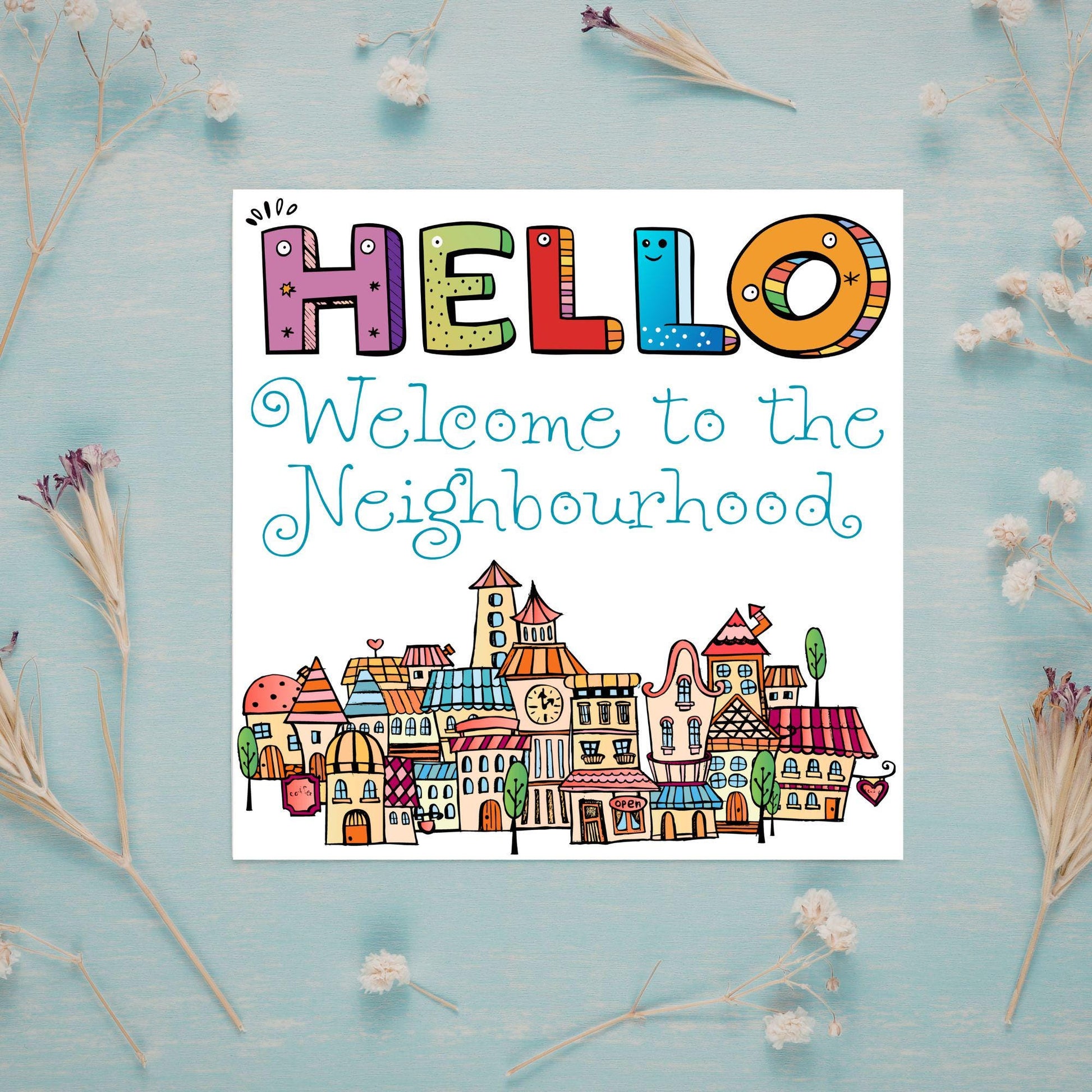 Welcome Neighbour, Moving house Card, Moving in Card, New Neighbour, Introduction Card