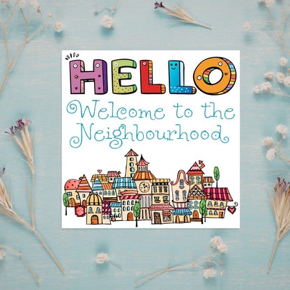 Welcome Neighbour, Moving house Card, Moving in Card, New Neighbour, Introduction Card