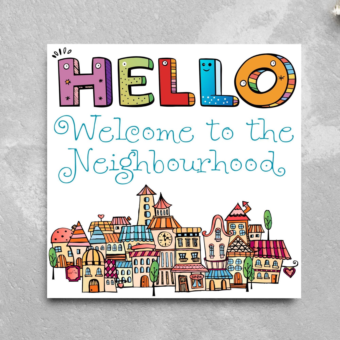 Welcome Neighbour, Moving house Card, Moving in Card, New Neighbour, Introduction Card