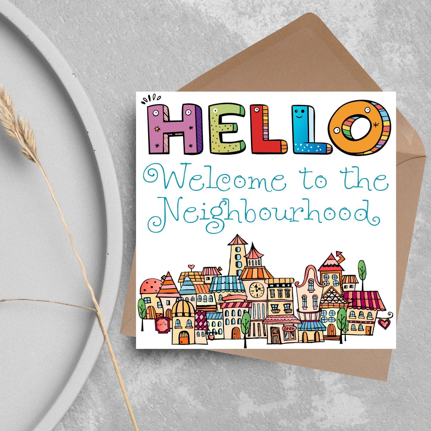 Welcome Neighbour, Moving house Card, Moving in Card, New Neighbour, Introduction Card