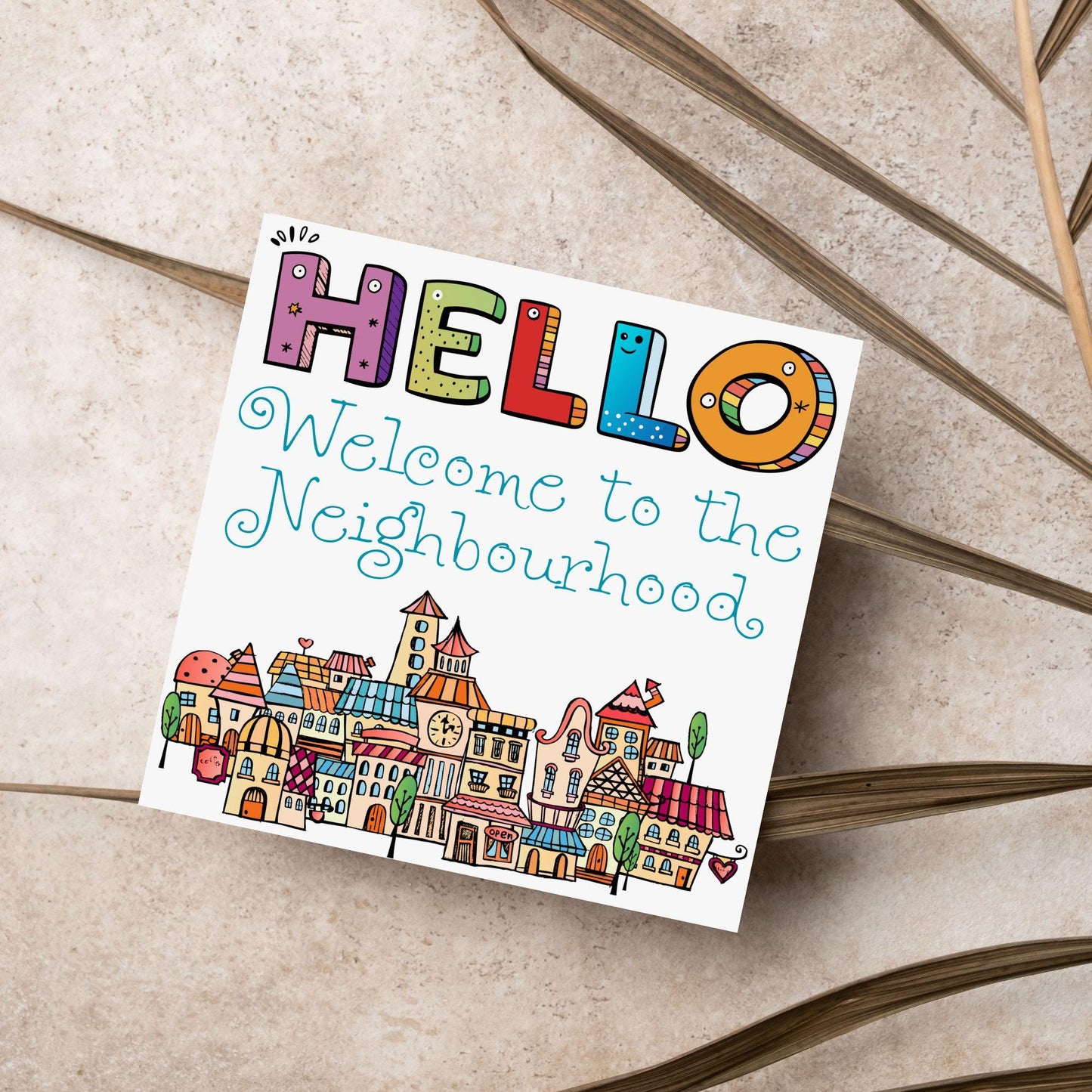 Welcome Neighbour, Moving house Card, Moving in Card, New Neighbour, Introduction Card