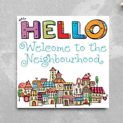 Welcome Neighbour, Moving house Card, Moving in Card, New Neighbour, Introduction Card