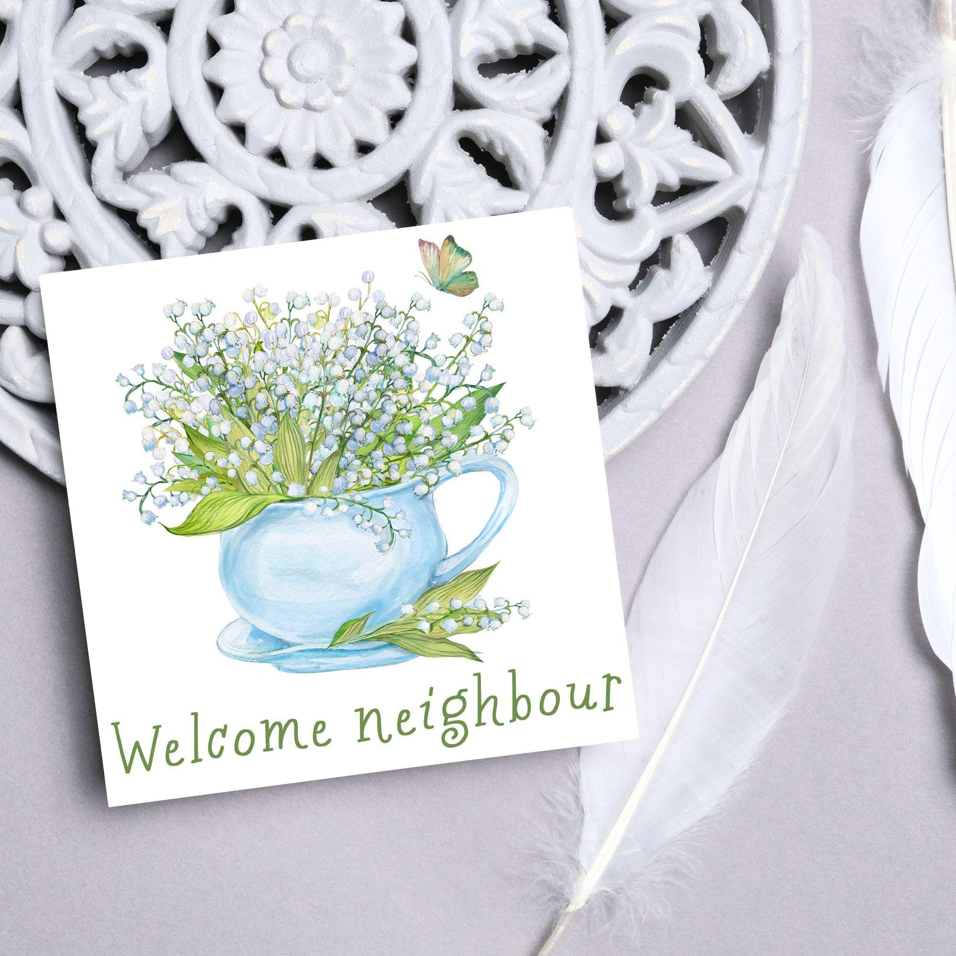 Welcome Neighbour, Moving house Card, Moving in Card, New Neighbour, Introduction Card