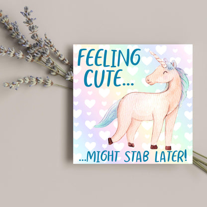 Unicorn Birthday Card, Funny Card for Granddaughter, Card for Daughter, Sister, Niece, Friend