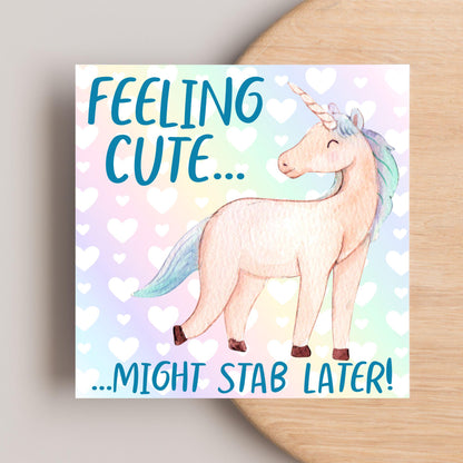 Unicorn Birthday Card, Funny Card for Granddaughter, Card for Daughter, Sister, Niece, Friend