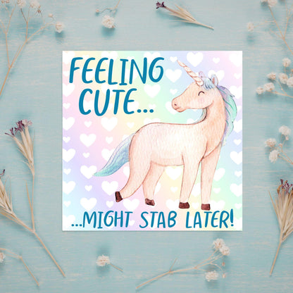 Unicorn Birthday Card, Funny Card for Granddaughter, Card for Daughter, Sister, Niece, Friend