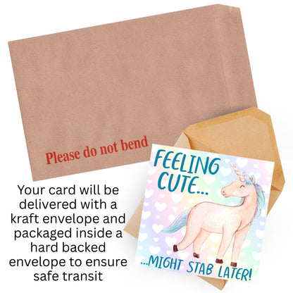 Unicorn Birthday Card, Funny Card for Granddaughter, Card for Daughter, Sister, Niece, Friend
