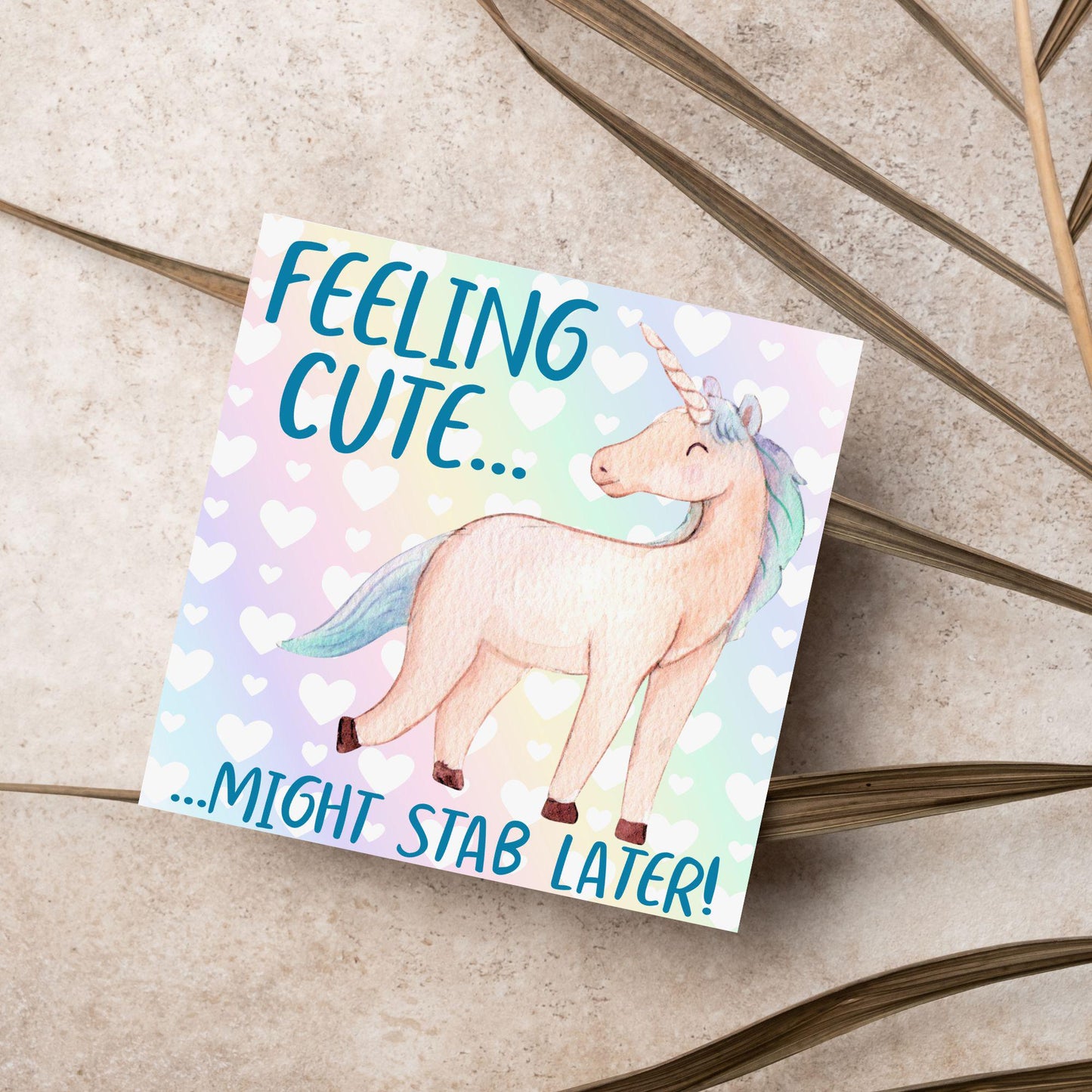 Unicorn Birthday Card, Funny Card for Granddaughter, Card for Daughter, Sister, Niece, Friend