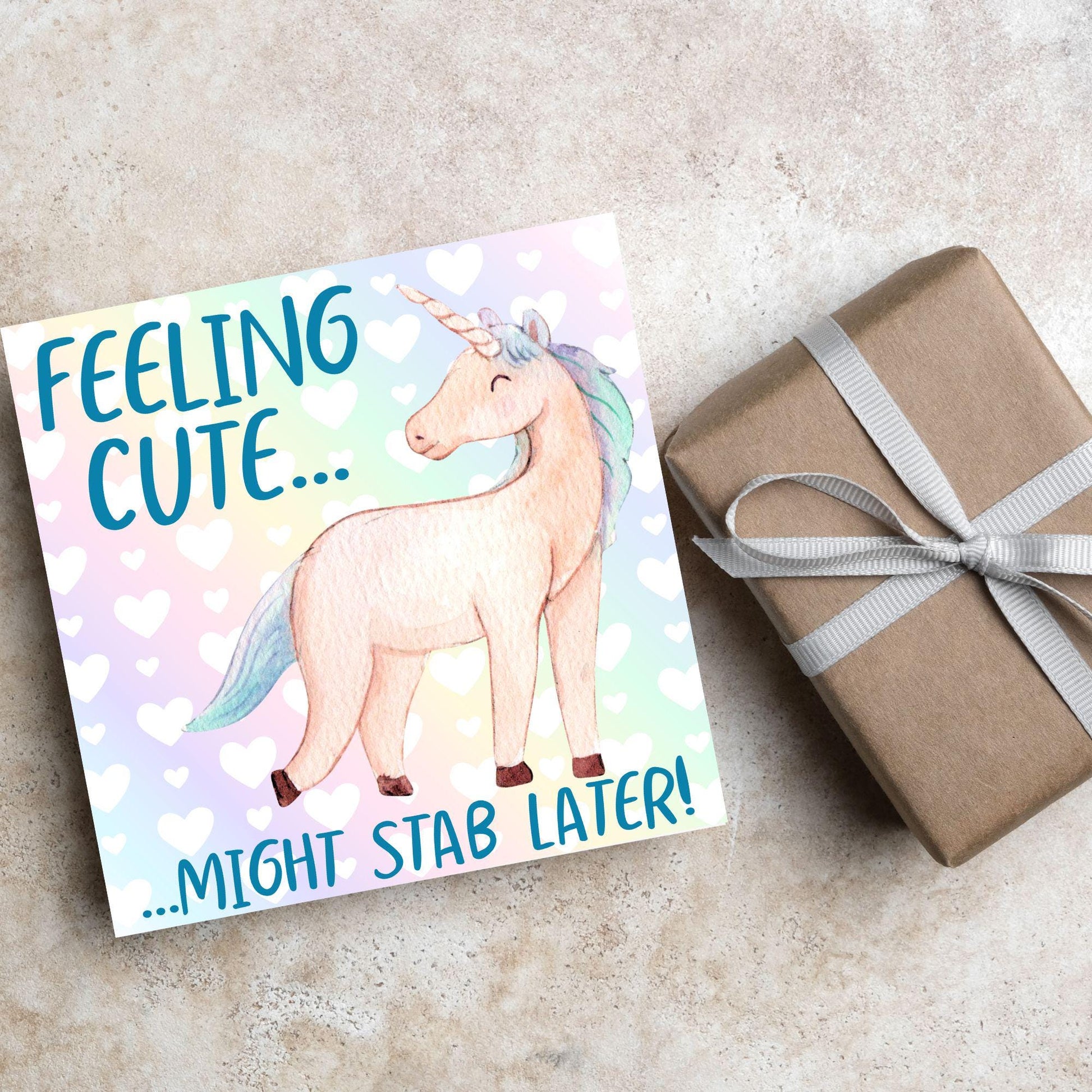 Unicorn Birthday Card, Funny Card for Granddaughter, Card for Daughter, Sister, Niece, Friend