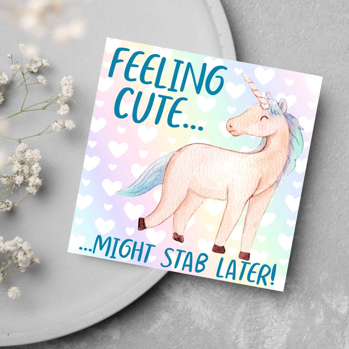 Unicorn Birthday Card, Funny Card for Granddaughter, Card for Daughter, Sister, Niece, Friend